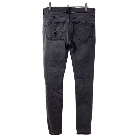 Express Charcoal Destructed Denim Leggings Jeans - Picture 7 of 11